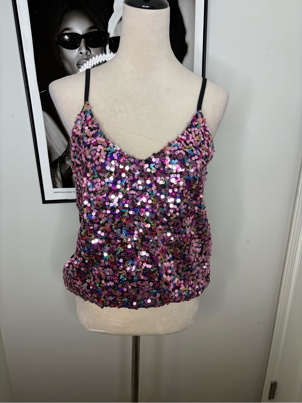 Lavish Pink Sequin Camisole